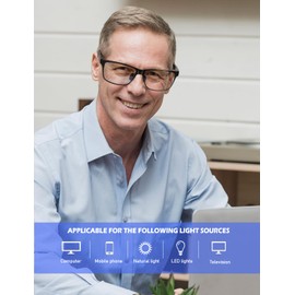 ANYLUV Reading Glasses for Men Blue Light Blocking, Premium Square Mens 2.5 Reading Glasses with Al-mg Frame UV Protection