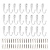 24 Pieces Coat Hooks, Wall Mounted Hook Robe Hooks Coat