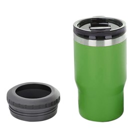 14oz Can Bottle Insulated Holder 304 Stainless Steel Insulated Can Cooler for Outdoor Drinking Car Green