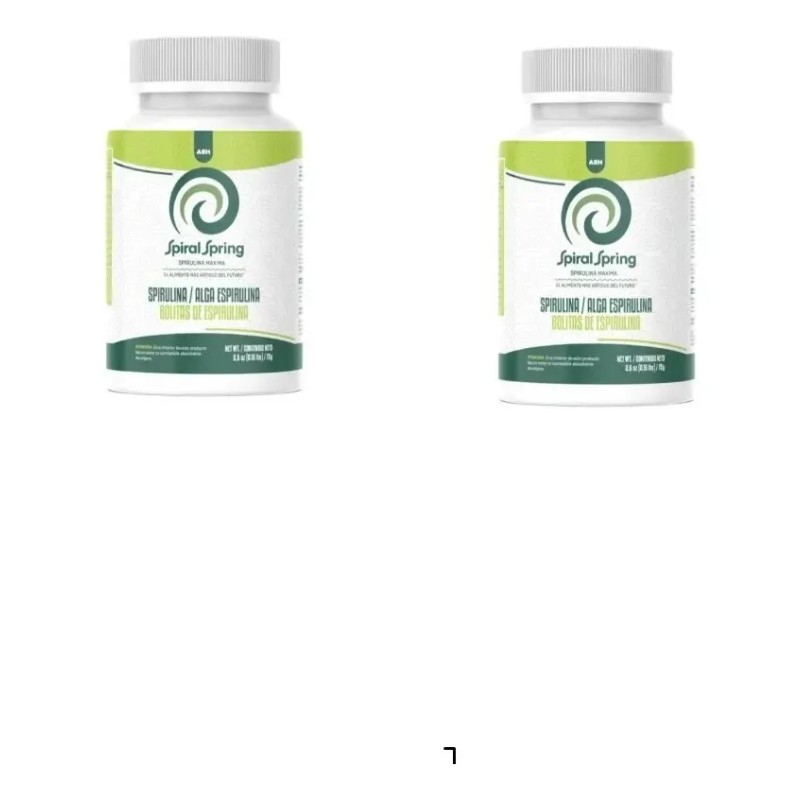 Alga Espirulina Máxima Orgánica 300 Tab Vegan Kosher 2botes
