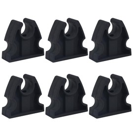 UPTTHOW 6Pcs Rubber Pole Light Storage Clips for Boat to Hold 3/4 Inches Poles, Versatile Black Clips for Marine Organization Boat Accessories, 6Pcs