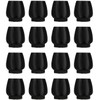 Chair Leg Caps Black Round 16 Pieces 12-16 mm Floor