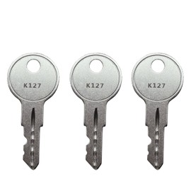 KeyPower (3) K121-K173 Keys for Bauer T-Handle, Camper Toppers, Truck Caps, Camper Shells, RV Storage Cabinet Door Keys (K169)