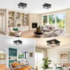 Kondras 2-Light Industrial Square Flush Mount Ceiling Light, Farmhouse Ceiling