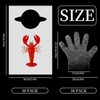 Whaline 50Pcs Disposable Plastic Lobster Bibs with 50Pcs Gloves Crawfish