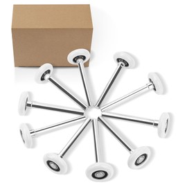 6200ZZ Bearing Nylon Garage Door Roller 2" Sealed Quiet Garage Door Rollers 4" Stem White Pack of 10