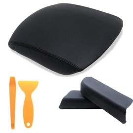 HLUCHY Front Door Panel Armrest Cover and Center Console Cover Compatible with Honda Pilot 2009-2015 with Removal Tool (Black)