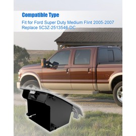 WMJNH Replace 5C3Z-2513546-DC Glove Box Storage Dash Cubby, Grey Box Utility Less Housing Compatible with Ford Super Duty Medium Flint 2005 2006 2007