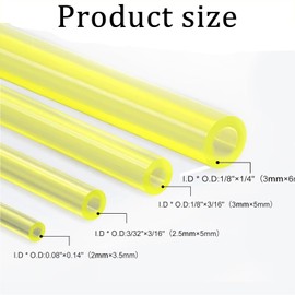 4 Sizes Strimmer Fuel Pipe,Petrol Fuel Line Hose Tube for Poulan Craftman Outdoor Chainsaws Lawn Mower String Trimmer Blowers Common Weedeater Small Engines Yellow