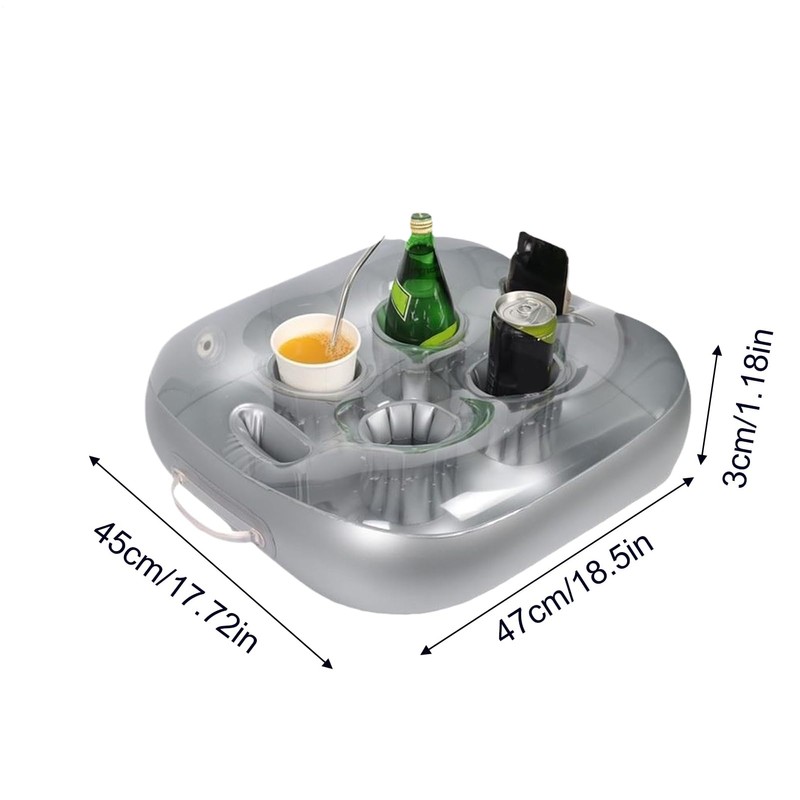 Floating Cup Holder - Inflatable Drink Holder for Pool -