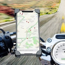 Maíz Soporte Base Moto Bicicleta Porta Celular Gps + Cargador Usb
