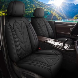 DISUTOGO Car Seat Cover Fit for Toyota Camry 2007-2025 Waterproof Faux Leather Seat Protector Vehicle Cushion Covers Compatible Airbag Full Set 5 Seats Black