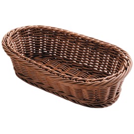 Lacor Oval Bread Basket, Polypropylene Brown, 14 x 19 x 8 cm