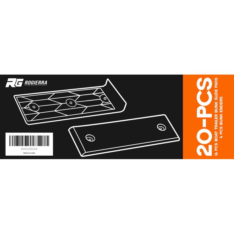 Rogierra 16 PCS Boat Trailer Bunk Slide Pads & 4