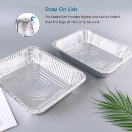 Kmandaovirex Aluminum Foil Baking Pan, 9x13 Size, Heavy-Duty Disposable Aluminum Foil Baking Pan (10 Pieces), Suitable For Cooking, Baking, Storage, Meal Preparation, And Steaming. (10 PACK)