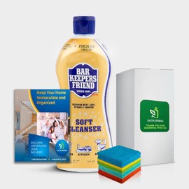 Friend Soft Cleanser 26oz, Soapless Formula, Microfiber Cleaning Cloths, Soft Absorbent Rag, Home, Kitchen, (12in.x12in) 1 un - Ligth&Spring Best Guide Keep Home Organized