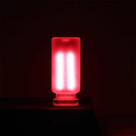 Snaptrol Retro Touch Lamp - USB Powered Mood Light with Dimmable Brightness, Frosted Glass Design for Bedroom/Camping/Car Decor, Portable Night Light & Emergency Lighting (Red Light)