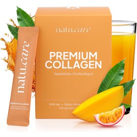 natu.care - Natural Collagen Powder 5000 mg - Vegetarian Collagen Powder Hydrolysate - Marine Collagen Powder - Peptides Type 1 - Colagen Powder High Dose for Joints, Skin & Hair