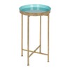 Kate and Laurel Celia Round Foldable Tray Accent Table, 14"