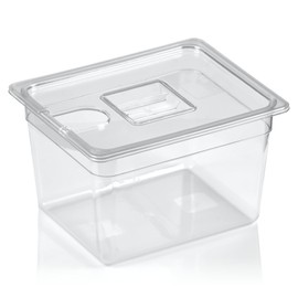 Mahlzeit Sous Vide Garer Water Bath up to 12 Litres | Includes Matching Lid | Plastic GN Container 1/2, Sousvide Basin, Gastro Container, Kitchen