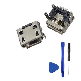 Komsunma USB Charging Port Replacement for Flip 3 Bluetooth Speaker Micro USB Charging Jack with Repair Kit(2-Pack)