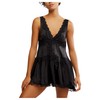 Free People Women's in This Groove Mini Slip, Washed Black