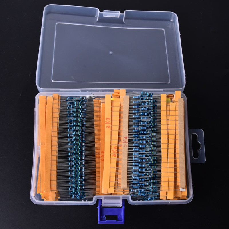 2600Pcs Metal Film Resistors Assortment Kits Set Durable Electronic Components