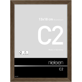 nielsen Aluminium Picture Frame C2 13 x 18 cm Walnut Matt