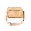 Portuguese Cork Crossbody Bag, Natural with Printed Design, 10L x