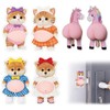 3 Pairs 3D Shiba Inu Belly Stickers,Soft Silicone Anti-Collision for