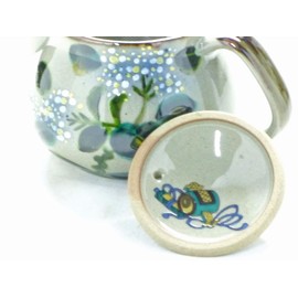 Kutani Ware [Teapot, Teapot] Large Hydrangea Blue & Blue [Back Paint]