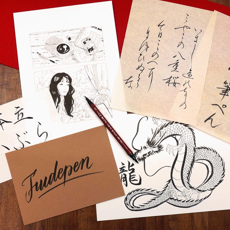 Kuretake DF150-55B/2P Brush Pen, Set of 2, No. 55