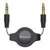 Verbatim 3.5mm Aux Cable Retractable 75cm - Black