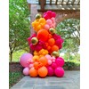 NISOCY Pink and Orange Balloons Arch Kit, 120PCS Hot Pink