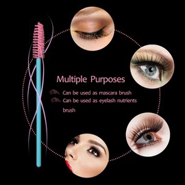 Mascara Wands, 300 Pack Disposable Lash Brushes for Eyelash Extensions Makeup Brush Bulk Tool Set