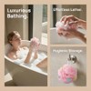 4 Pack African Net Shower Puffs - Mesh Soft Loofah