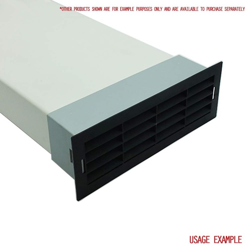 Kair 204mm x 60mm Airbrick with Surround - Black