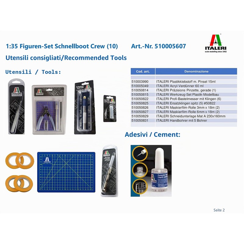 Italeri 5607 - Schnellboot Crew Model Kit Scala 1:35