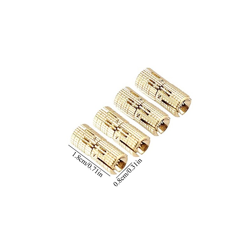 4Pcs Hidden Furniture Hinges Brass Concealed Hinges Barrel Hinge 0.31