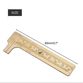 Vernier Caliper 1pc Mini Retro Brass Sliding Gauge Sliding Ruler Measuring Tool with Double Scales 80mm 100mm Optional (100mm)(Double Scale 80mm)