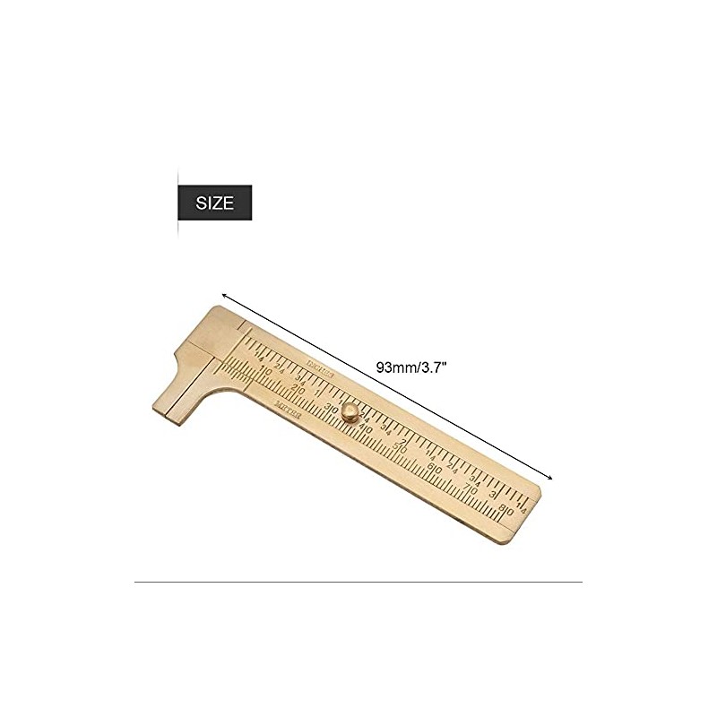 Vernier Caliper 1pc Mini Retro Brass Sliding Gauge Sliding Ruler