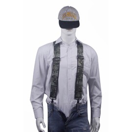 Doloise Men’s Heavy Duty Belt Loops X Back 2 Inch Suspenders with 4 Snap Hooks