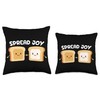 Spread Joy Peanut Butter And Marshmallow Funny Fluffernutter Throw Pillow