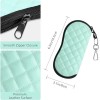 MoKo Sunglasses Soft Case Ultra Light Neoprene Zipper Eyeglass Case