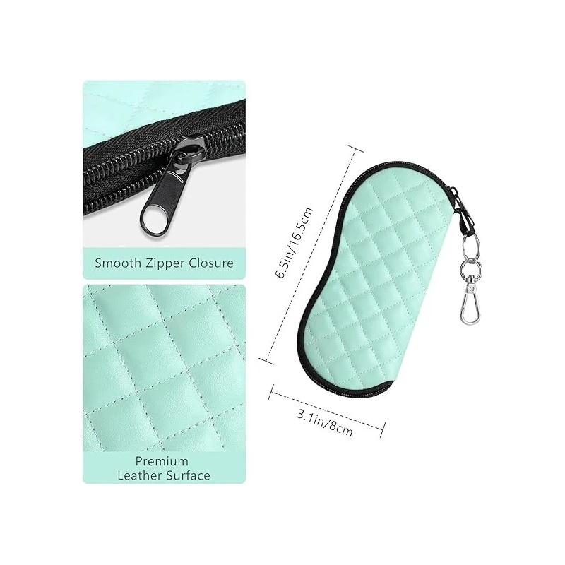 MoKo Sunglasses Soft Case Ultra Light Neoprene Zipper Eyeglass Case