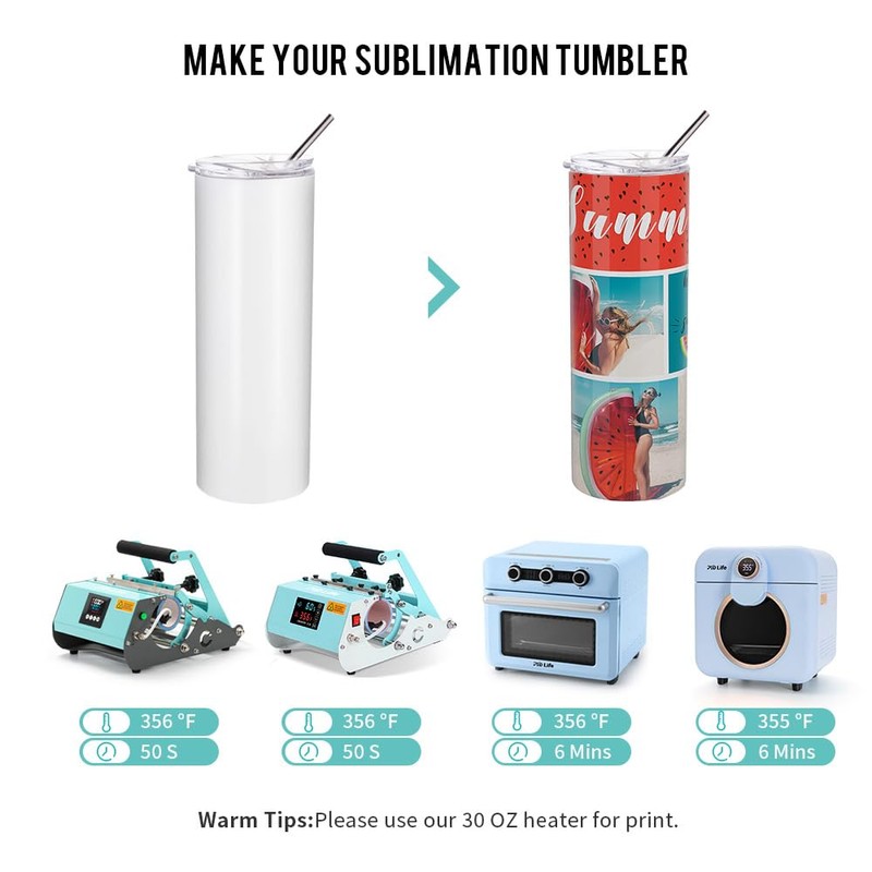 PYD Life PYD Life 10 Pack Sublimation Tumblers Bulk Blank