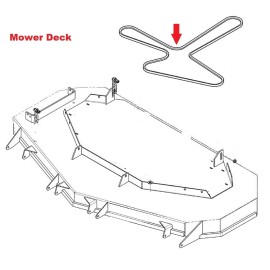 H&H bros 54" Deck Spindle Belt Fits Craftsman Z5800 54" Deck Spindle Belt