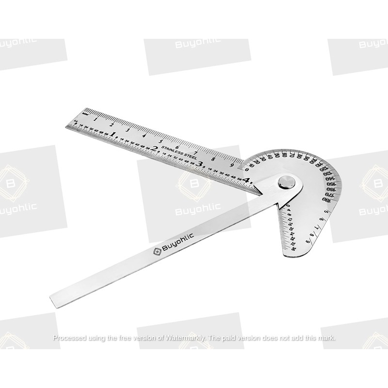 Buyohlic Multi Purpose Protractor Square Rule Centre Finder Drill Point
