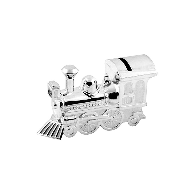 Christening Gifts. Boys Girls. Silver Train Money Box 6289