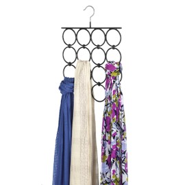 Whitmor Whitmor Folding Scarf/Accessory Hanger, Black & Chrome, 0. 47 x 12. 25 x 15. 88 inch